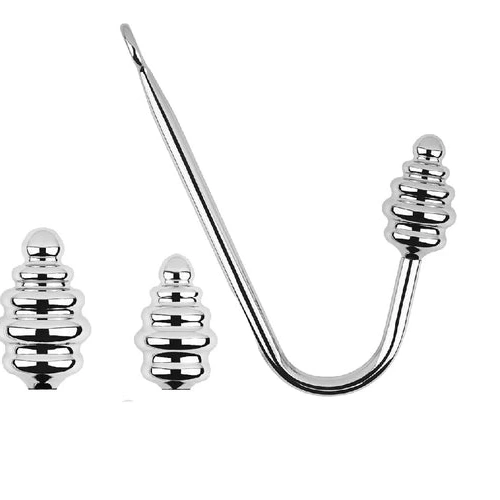 Screw-in Anal Hook GreatBenefit Set 8826 Ribbed 0131